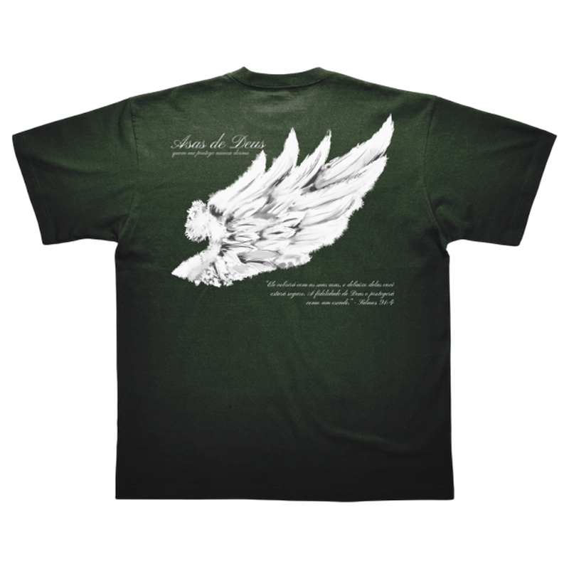 CAMISETA VERDE MUSGO ASAS DE DEUS