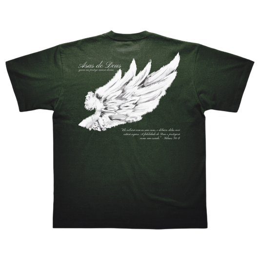 CAMISETA VERDE MUSGO ASAS DE DEUS