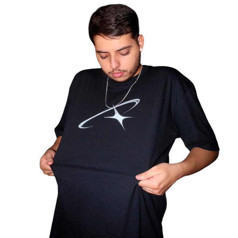 CAMISETA PRETA ESTRELA DA MANHÃ