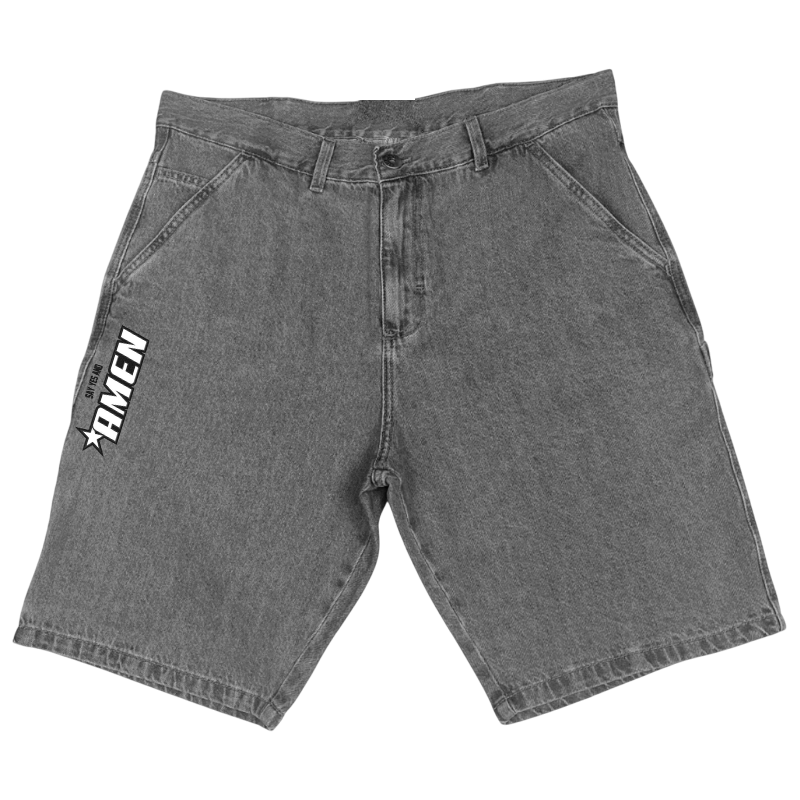 BERMUDA JEANS CINZA AMEN